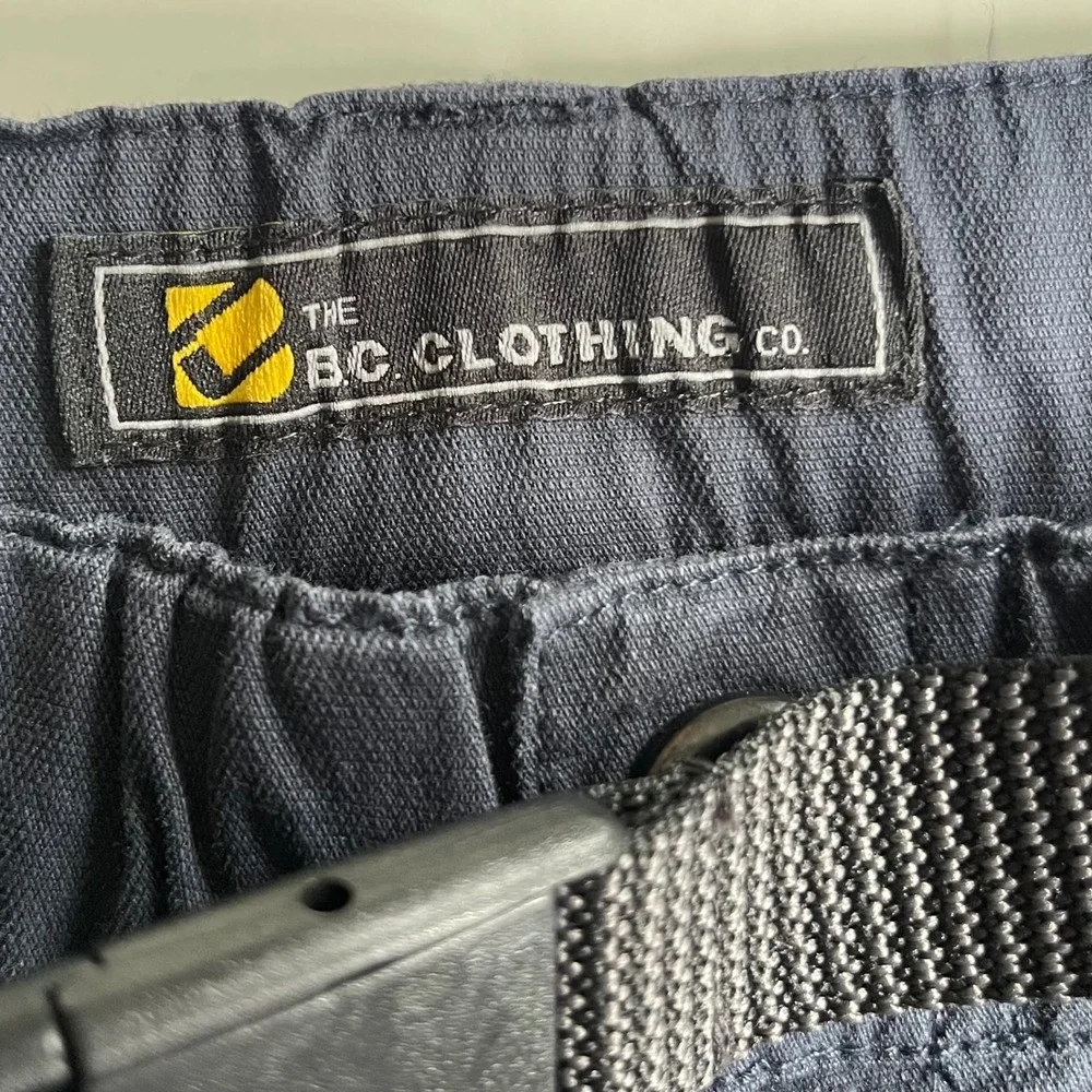 BC Clothing Mens Convertible Cargo Hiking Pants Navy Zip Off Shorts S 34 buckle